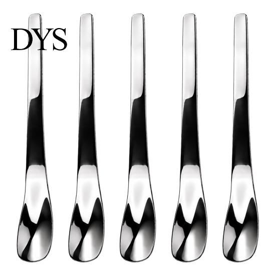 Small Metal Serving Spoon 304 Stainless Steel Ice Cream Spoon, Multi-Purpose Dessert Scraper Ergonomic Kitchen Tableware for Yogurt Jam Oatmeal,