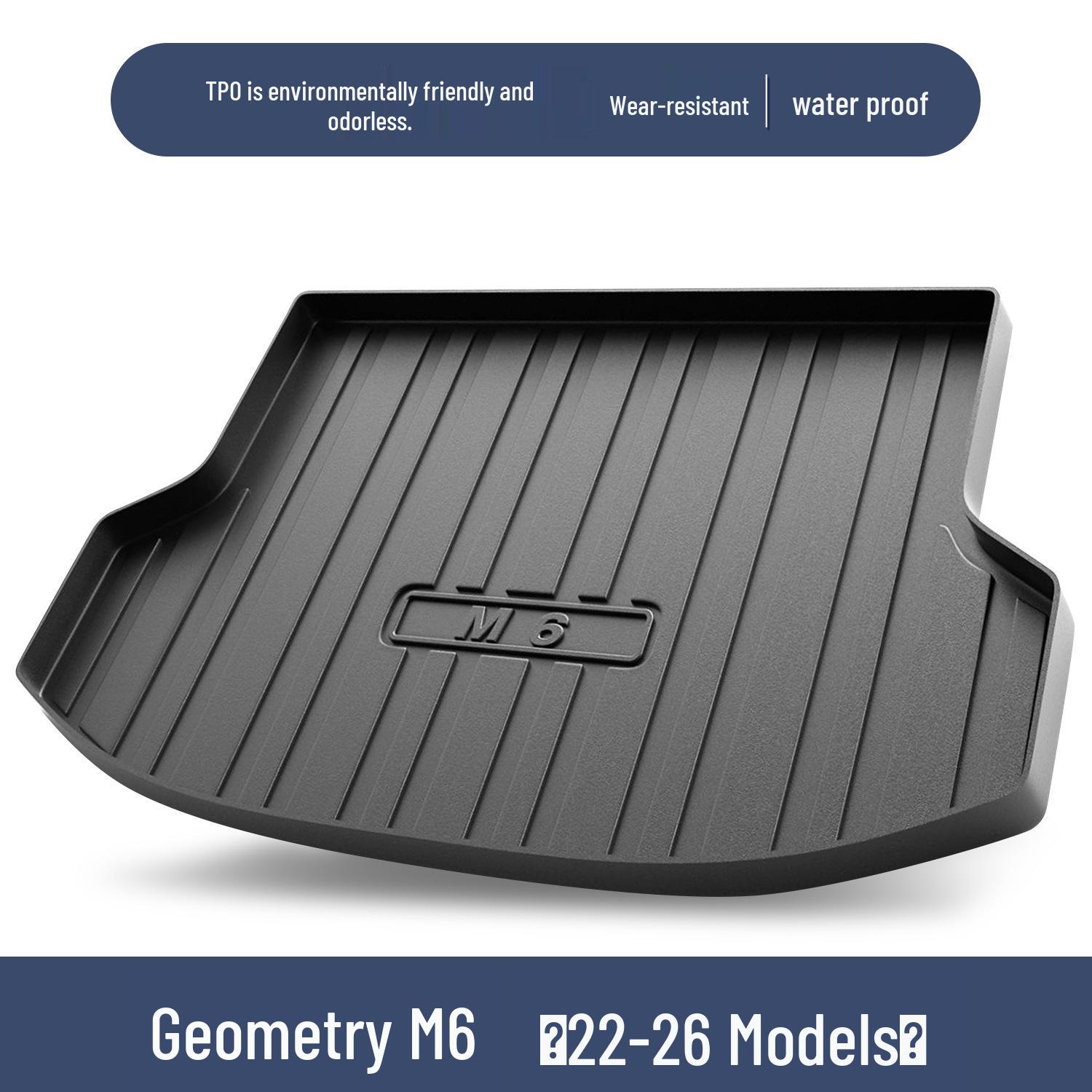 Водонепроницаемый коврик в багажник Geometry M6 из TPE - Аксессуары для декора салона автомобиля. 100*90 cm