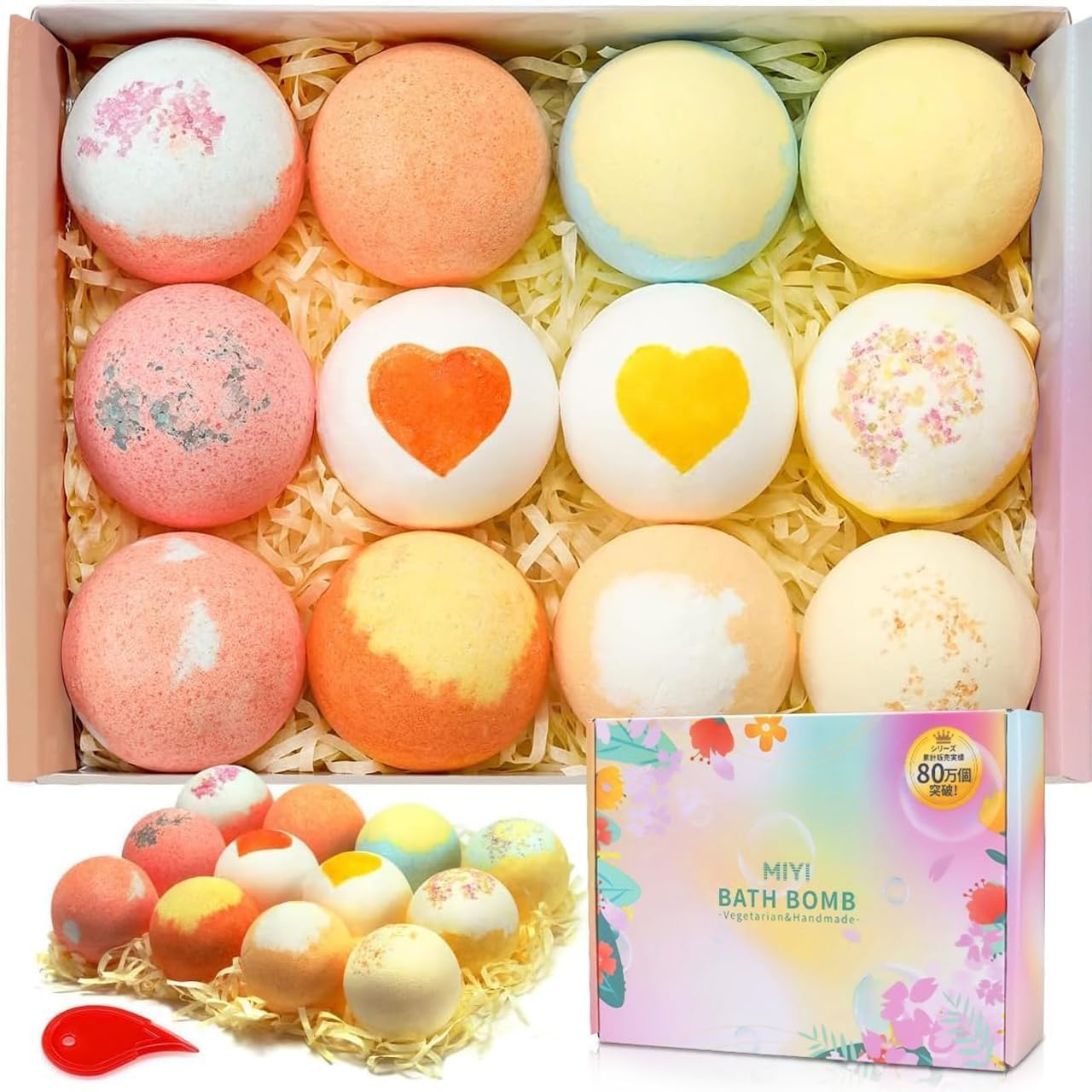 

Подарочный набор для ванны MIYI на день рождения с рукописным подарком, подарочным днем, ароматизированной газированной ванной, сертифицированный фармацевтическими и медицинскими устройствами, шарики для ванны для