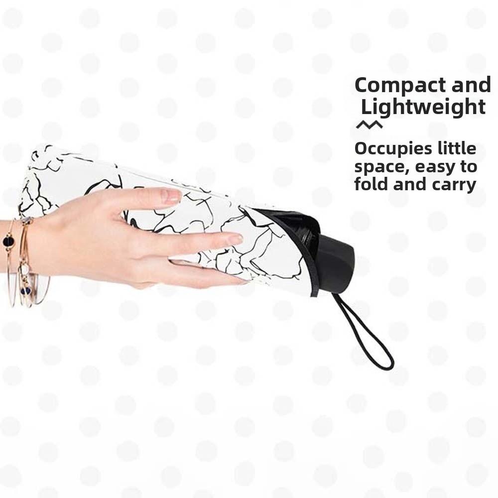 Flower Shaped Design Dual-use Folding Umbrella Lightweight anti-UV Protection Brolly  Travel