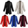 New Men's and Children's Dress Coat Solid Color Fashion Steampunk Retro Uniform Stand-up Collar