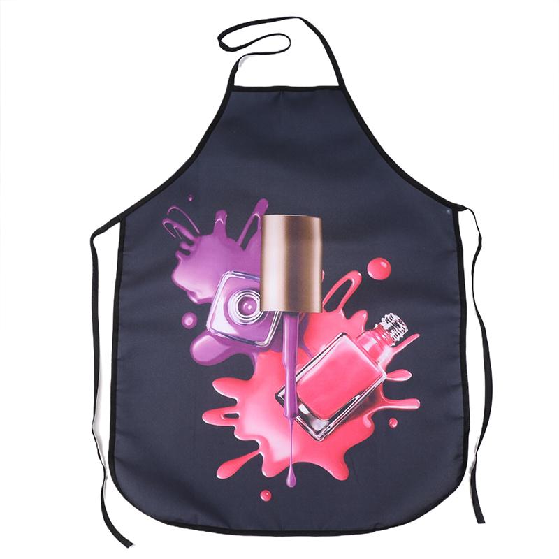 Design Nail Polish Apron For Women Gift Cleaning Pinafore Home Cooking Accessories Apron