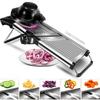 Stainless Steel Vegetable Slicer Set with Cut-Resistant Gloves & Cleaning Brush
