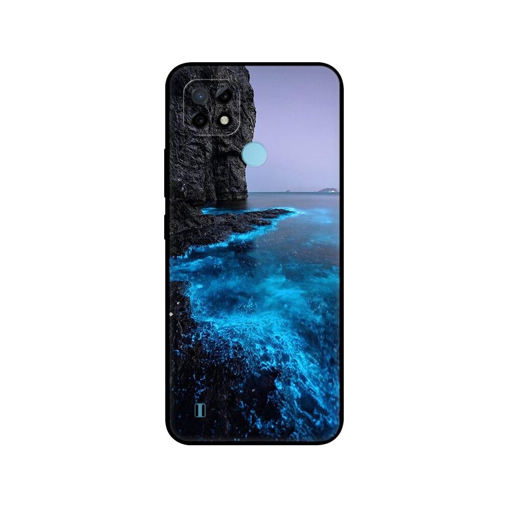 For Realme C21 Case Silicon Back For OPPO RealmeC21 C 21 Phone Covers 6.5" Funda RMX3201 Bumper Capa Etui Soft Black Tpu Case