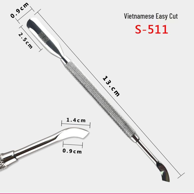 Manicure and Cuticle Pusher Set: Stainless Steel Exfoliating Nail Repair Tool.