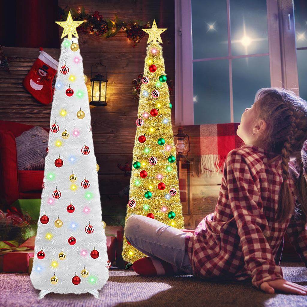 1.5m/5ft Hanging Ball Retractable Folding Hair Strip Madder Spiral Christmas Tree