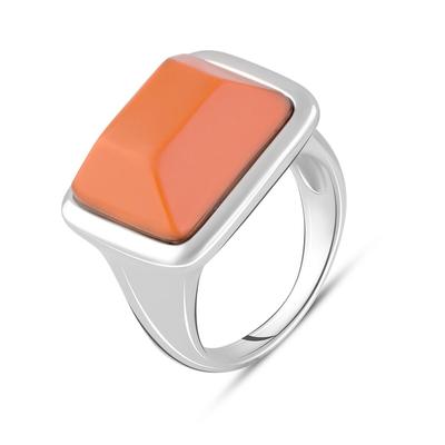 Silver Ring with Coral (2083047) 7.35 Gr. 925 Samples