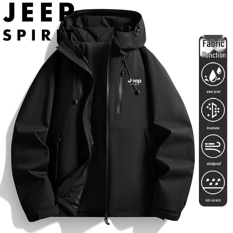 

JEEP SPIRIT Men s Casual Windproof Outdoor Jacket 4XL