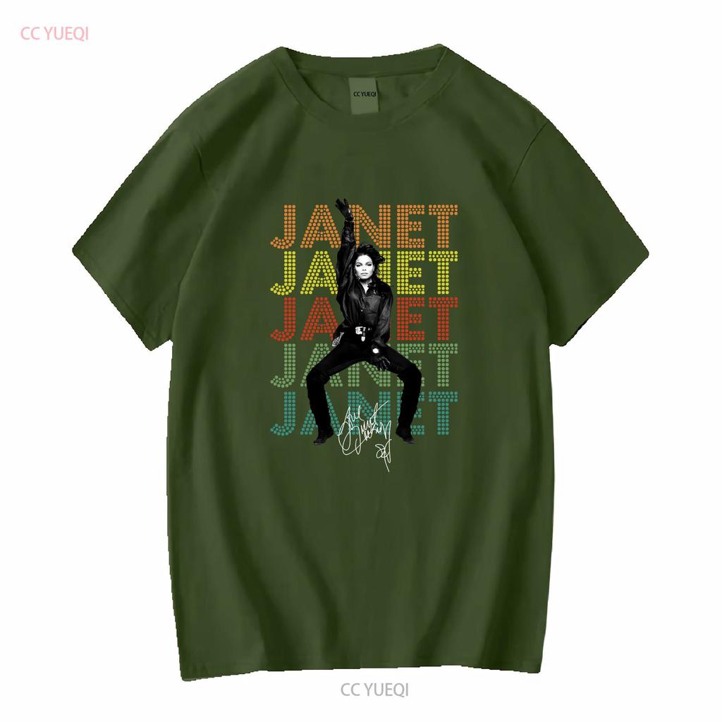 Janet Jackson Summer Cotton T Shirt S 5xl Long Or Short Sleeves Vintage Washed Stretched Stylish Unisex Casual Breathable Homme