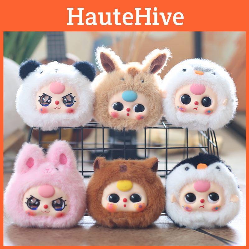 Three Baby Plush Toy Keychain Pp Cotton Stuffed Cute Backpack Gift Accessory