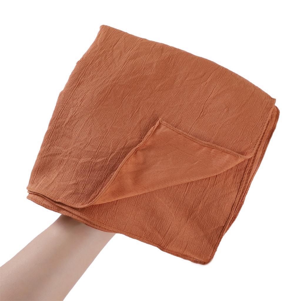 Soft Wrinkled Long Scarf For Women Summer New Solid Color Sunscreen Crumpled Scarves Shawl Foulard Viscose Female Wrap Shawls
