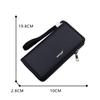 Men's Large Capacity Long Zipper Wallet Wristlet Clutch and Phone Bag