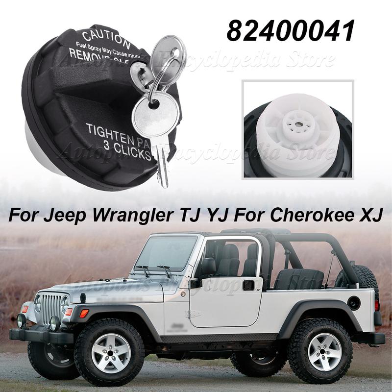

82400041 For Comanche MJ For Grand Cherokee WJ ZJ Car Locking Fuel Gas Cap Black For Jeep Wrangler TJ YJ For Cherokee XJ
