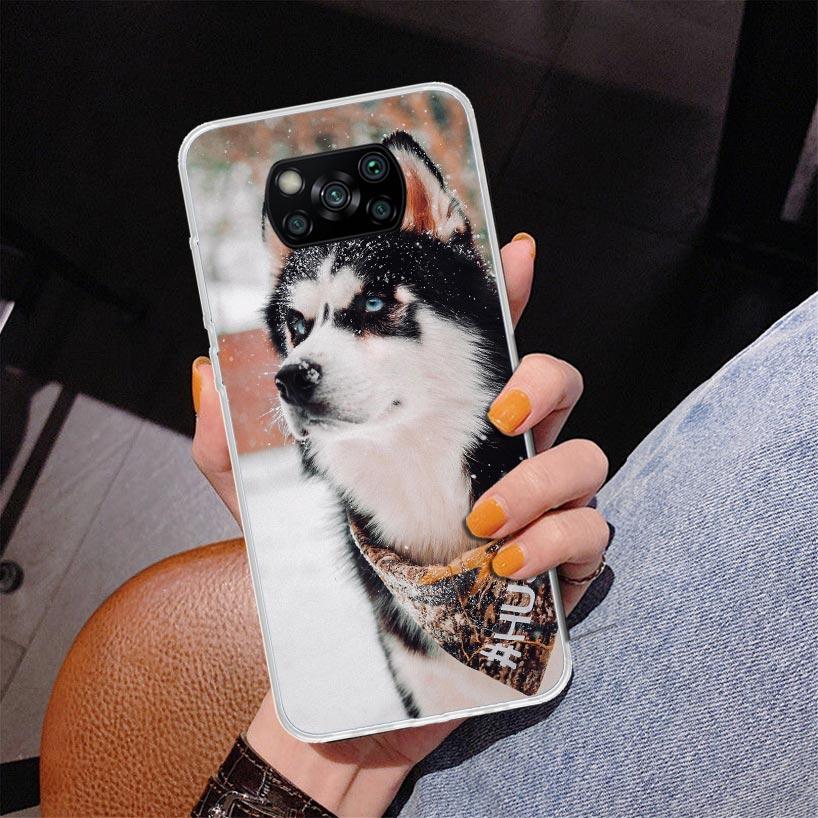 Siberian Husky Dog Phone Case For Xiaomi Poco X7 X6 X5 Pro F7 Ultra Redmi 15C 15 13C 13 12C 12 10 10A 10C 9 9A 9C 9T Cover Poco