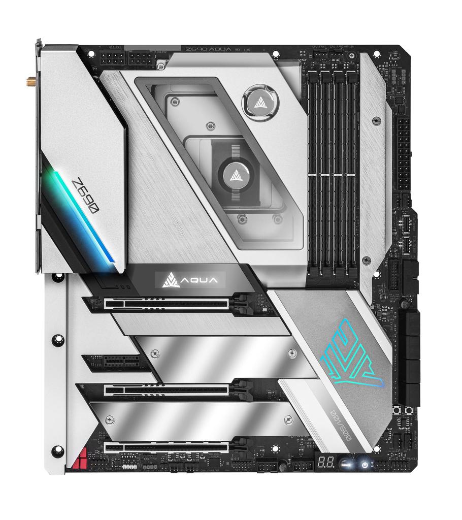 Asrock Základní deska Z690 AQUA Intel Z690 Series CPU Kompatibilní Z690 Základní deska Autorizovaný distributor (LGA 1700) E-ATX [Domácí výrobek]