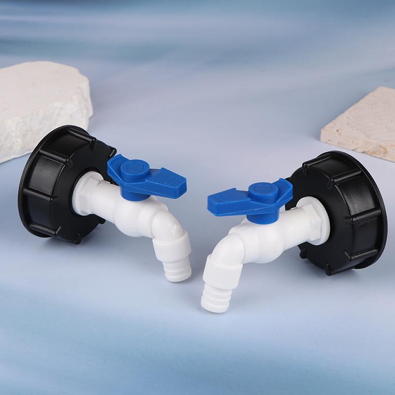 IBC Tankadapter 1/2 3/4 Zoll Kunststoffhahn Ersatzventil 60 mm Grobgewinde Import Gartenwasseranschlüsse Ablaufadapter