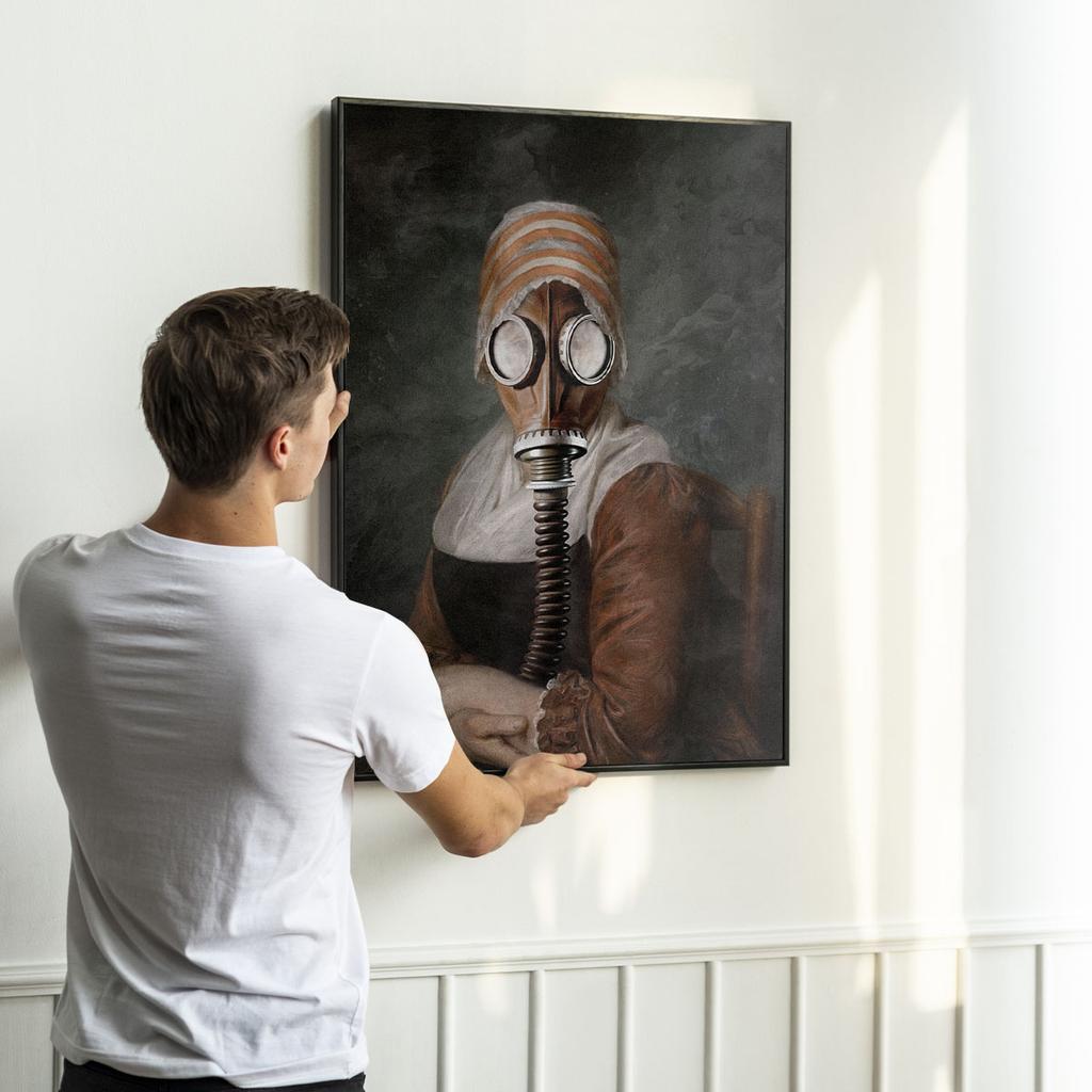 Poster Portrait Gas Mask Pop Art