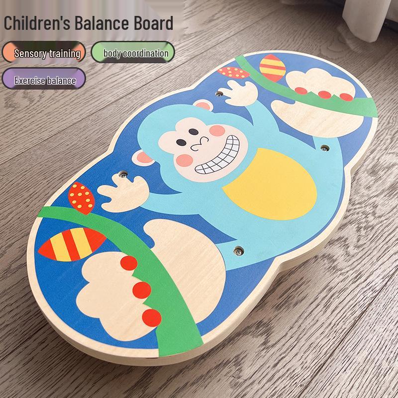 

CPC CE Wooden Balance Board: Parent-Child Sensory Training Seesaw Toy for Indoor Use