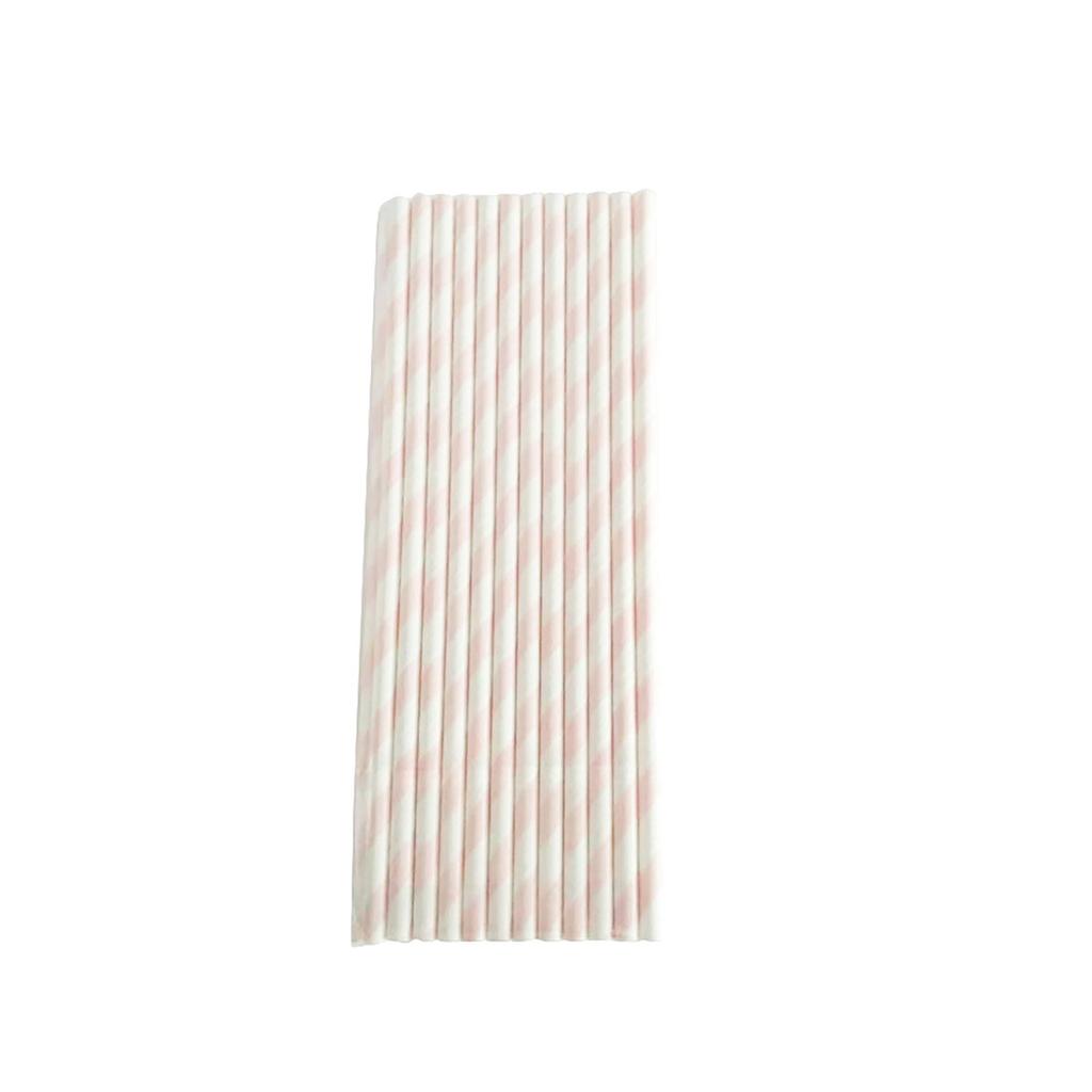 Retro Stripe Paper Drinking Straws Vintage Polka Party Wedding Birthday Straw