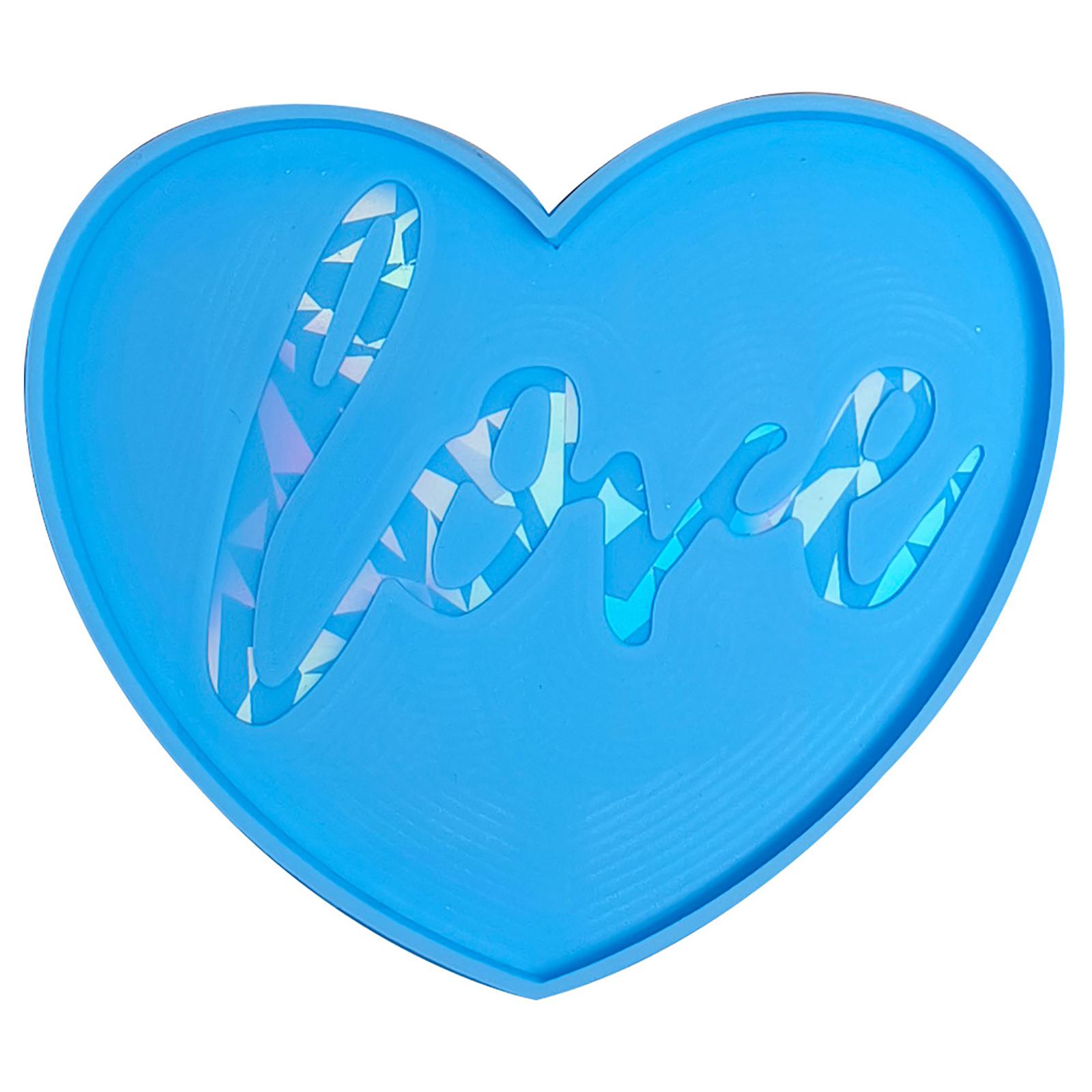 

Голографическая подставка, силиконовая форма, сердце, поднос для кофе, коврик для чашки, формы для литья из эпоксидной смолы, сделай сам, ремесло, кухня, дом, декабрь синий