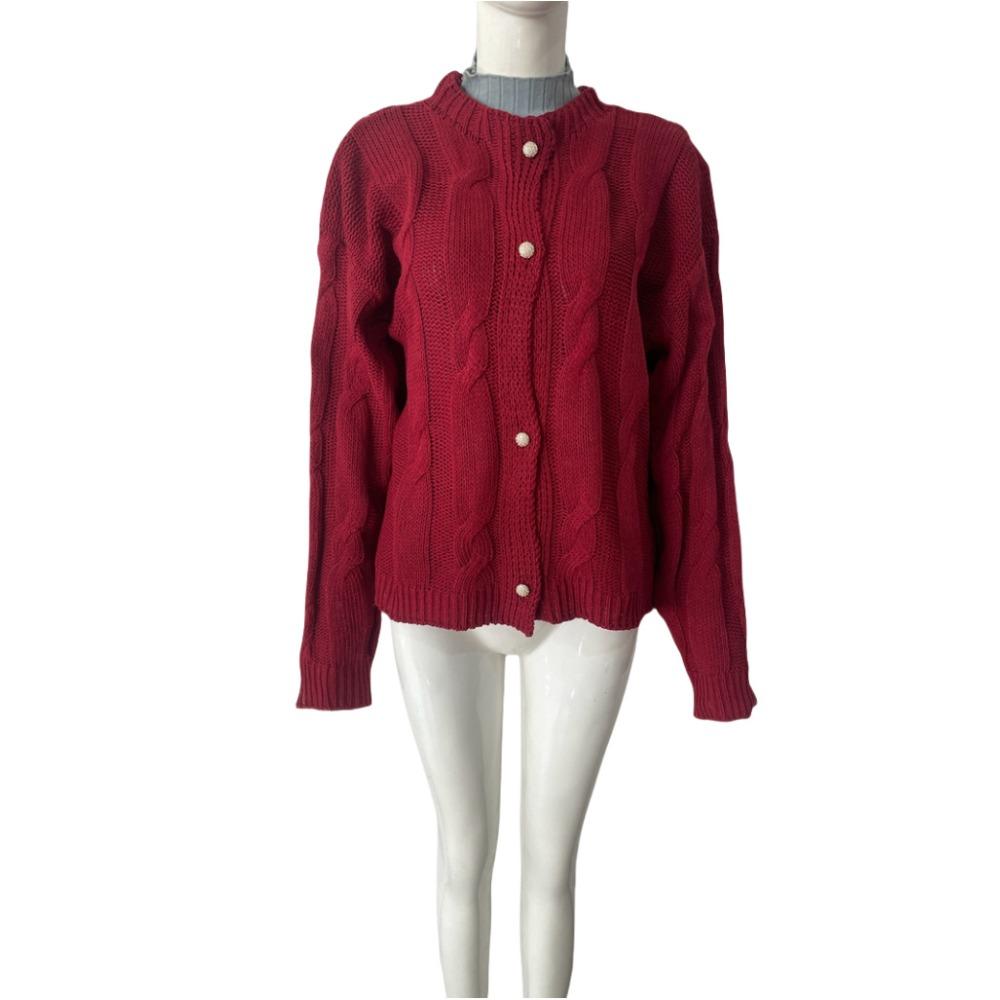 New Autumn and Winter Sweater, Women's Thick-knit Knit Cardigan, Short Loose Button Coat