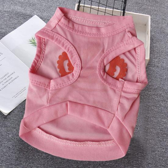 Pet Shirt Printed Pattern Breathable Polyester Dog Fashion Vest for Spring Summer