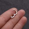Minimalist Circle Small Hoops Earrings Skinny Zircon Earbob Earrings for Women