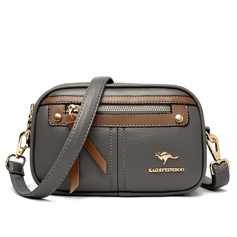 High Quality Pu Casual Women Cross Body Compact Messenger Bag Handbag Shoulder Over Bags Fashion Women'S Lightweight Underarm Bag