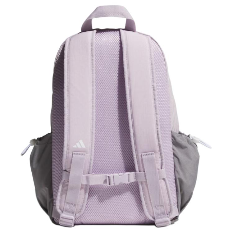 Adidas Practical Versatile Recycled Nylon Backpack Large Size Unisex Backpacks Light-Purple White Light-Gray 2025Q2-KKS85-JX5011