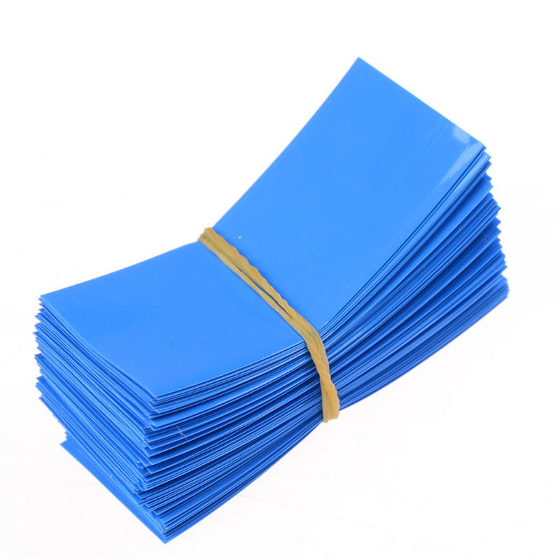 100Pcs 18650 Battery Wrap Pvc Heat Shrink Tubing Pre-Cut Precut