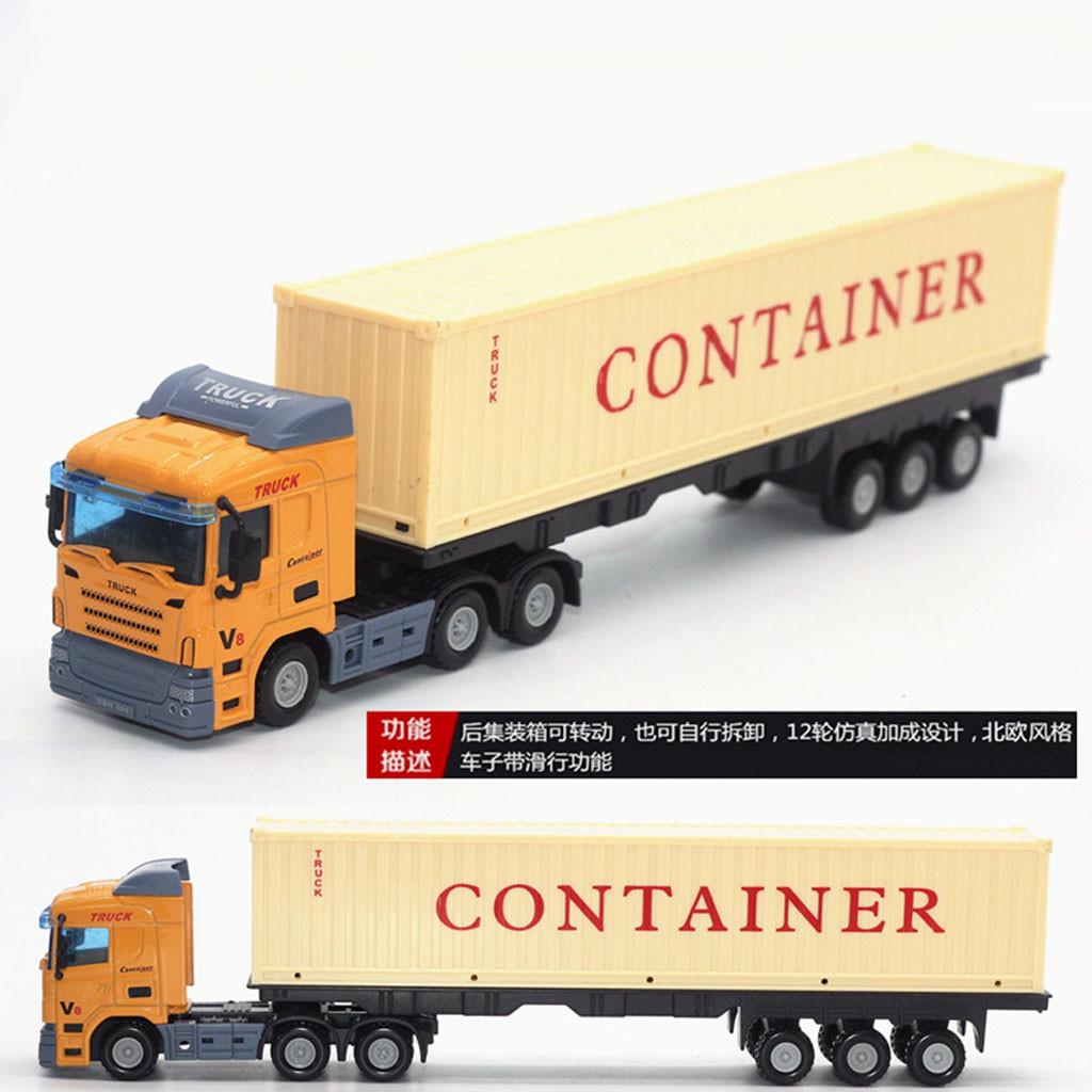 Container Truck Simulation Alloy Car Model European Transport Truck