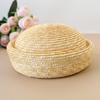 French Beret Hat Women Straw Cap Summer Circle Woven Sun Hat Church Derby Party Hostesses Pillbox Hat Millinery Fascinator Base