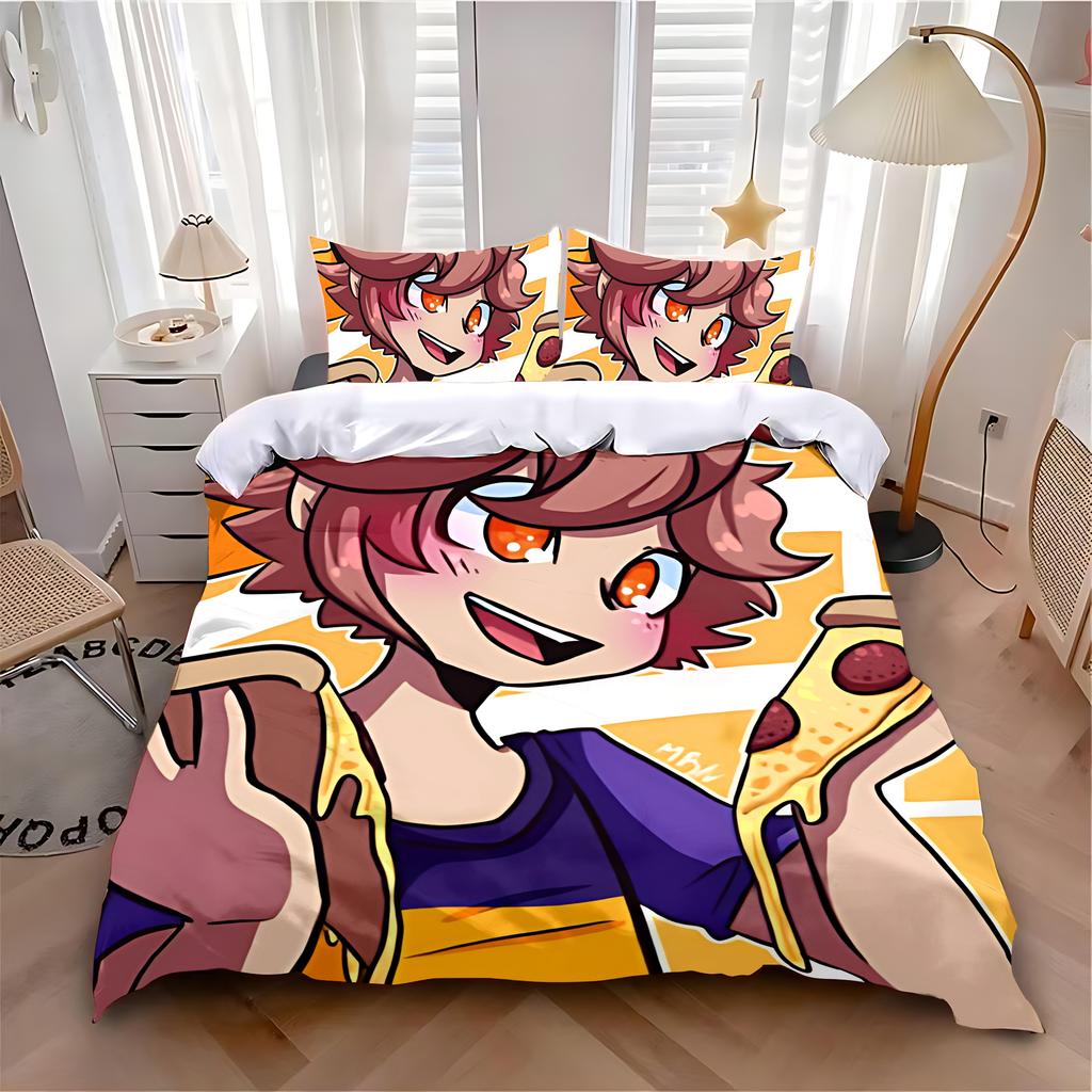 Duvet Cover Pillowcase Bedding Set Anime Aphmau with Wings Adult Boy Girl Bedroom Decoration Children Single Double Large Size