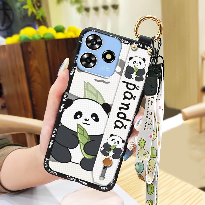 Back Cover Cartoon Phone Case For ZTE Blade A73 4G/V50 Smart Cute Kickstand Wristband Shockproof Waterproof Soft case