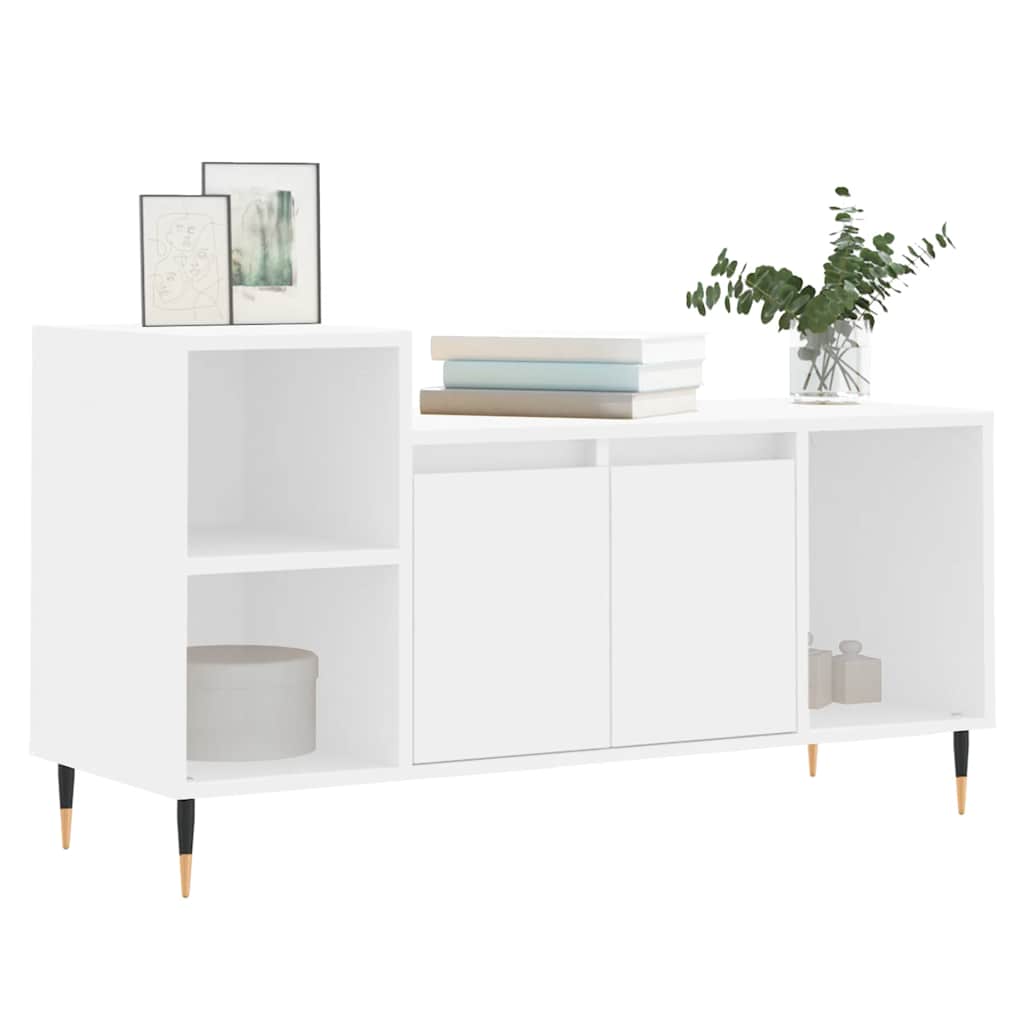 TV Cabinet White 100 x 35 x 55 cm Engineered Wood