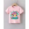 Sommerkleidung Kinder Mädchen Lässig Schildkrötenprint T-Shirt Modisches Rundhals Kurzarm Top