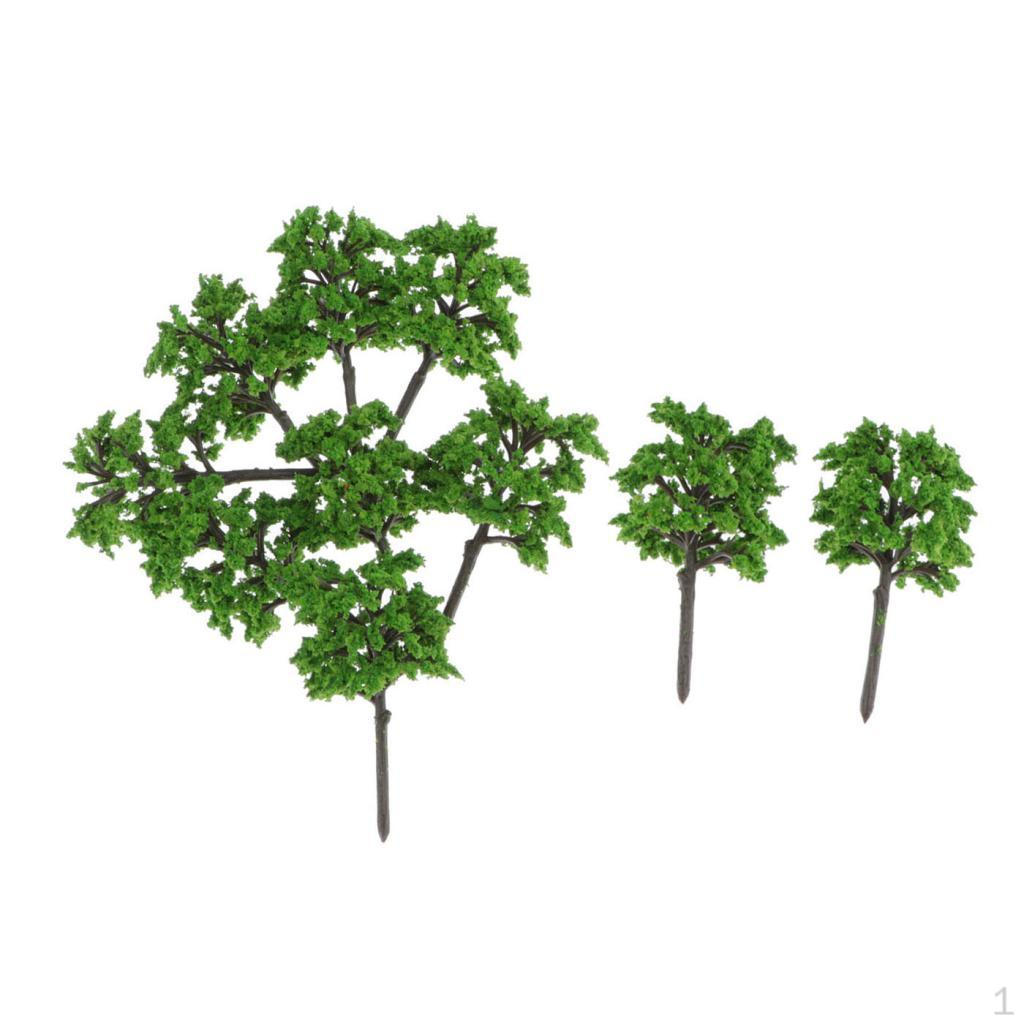 10-Pack Miniature Model Trees 3.15 inches Railroad Wargame Architectural Diorama Scenery