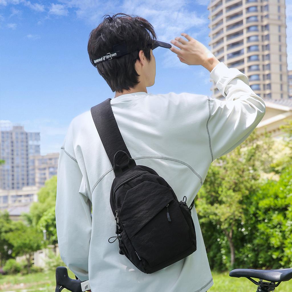 Men's Chest Bag, Able Chest Messenger Bag, Niche Waist Bag, Large-Capacity Casual Commuter Shoulder Bag, Mountain Climbing