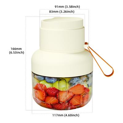 Portable Rechargeable Juicer Cup with Straw USB Charging 12-Blade Stainless Steel Cutter Ideal for Fresh Juice Anywhere