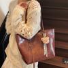 Summer New Solid PU Sweet Elegant Light Luxury Tote Bag Hot Sale Fashionable and Simple Commuting Casual Shoulder Bags for Women