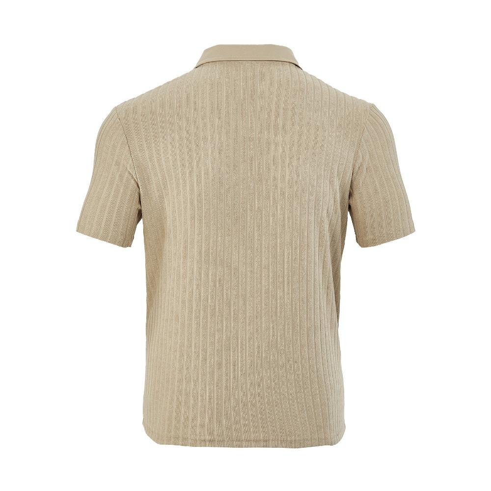 Summer Men's New Style Casual Breathable Short-sleeved T-shirt, Jacquard Polo Shirt, Striped Short-sleeved Shirt