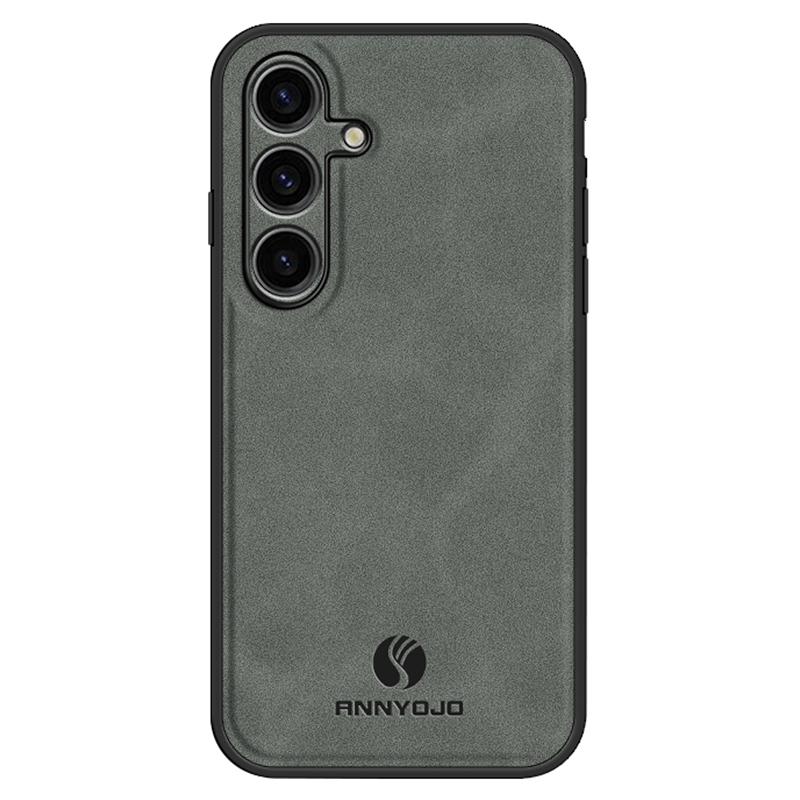 ANNYOJO For Samsung Galaxy S23 FE Case PU Leather+PC+TPU Back Guard Phone Cover