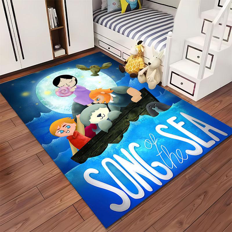 Song of the Sea Cartoon Art Suitable As a Non-slip Mat for the Living Room or Bedroom Sofa