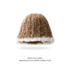 New autumn and winter hats popular bucket hats knitted hats plush thread hats versatile cute face small bucket hats