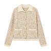 ELLE KIDS Girls' Shimmering Lapel Cardigan