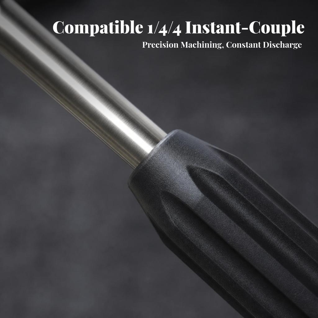 Extension Lance with Grip Sleeve | Stainless Steel Construction, Curved