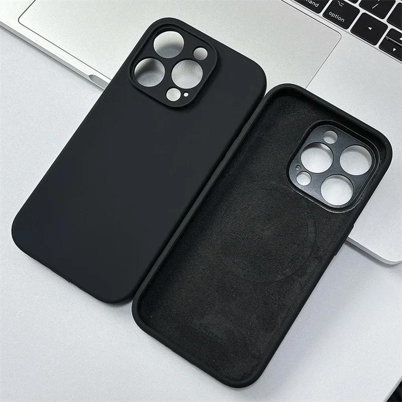 Origina Liquid Silicone Phone Cases For iPhone 17 12 13 11 16 17 Pro Max Air 14 15  For Magsafe Wireless Charger Protector Cover