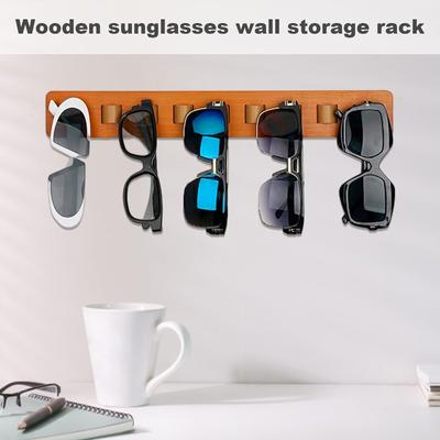 Holder for Wall Eyeglass Hanging Holder Sunglasses Organizer Storage Bamboo Sunglass Organizer Wood Glasses