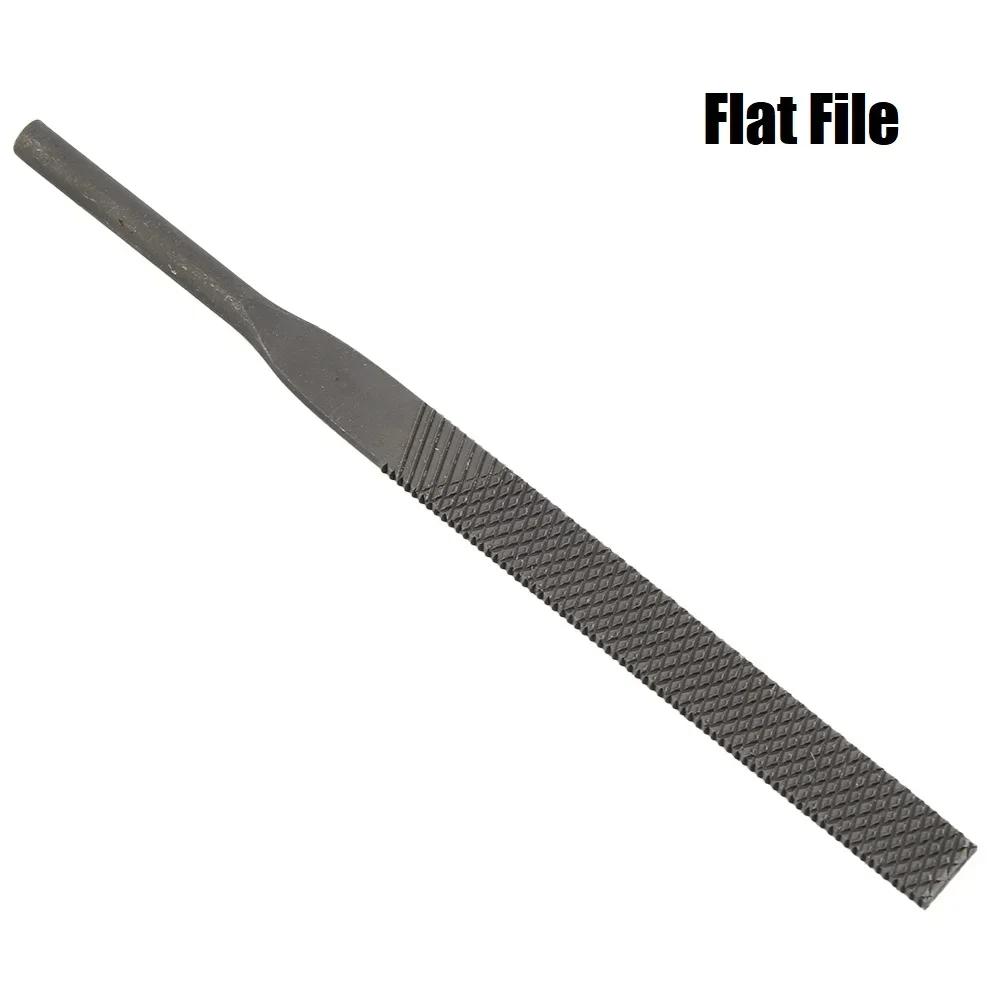 3 Types 1pc Industrial Steel Files Set Flat/Round/Triangle For Metalworking Woodworking Steel Rasp File Air File Saw Accessories