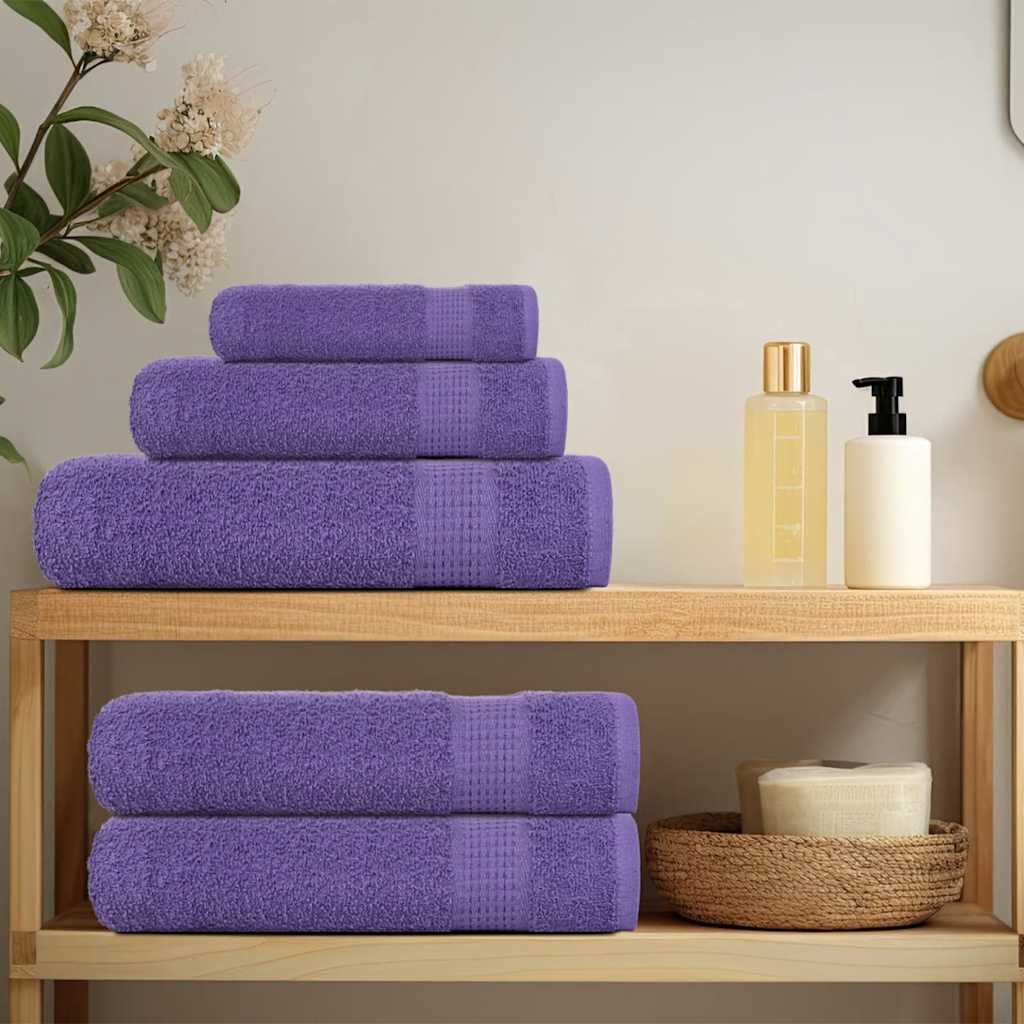 Vidaxl Ręczniki Mydlane 4 Szt. Fioletowe 30X30 Cm 360 Gsm 100% Bawełna